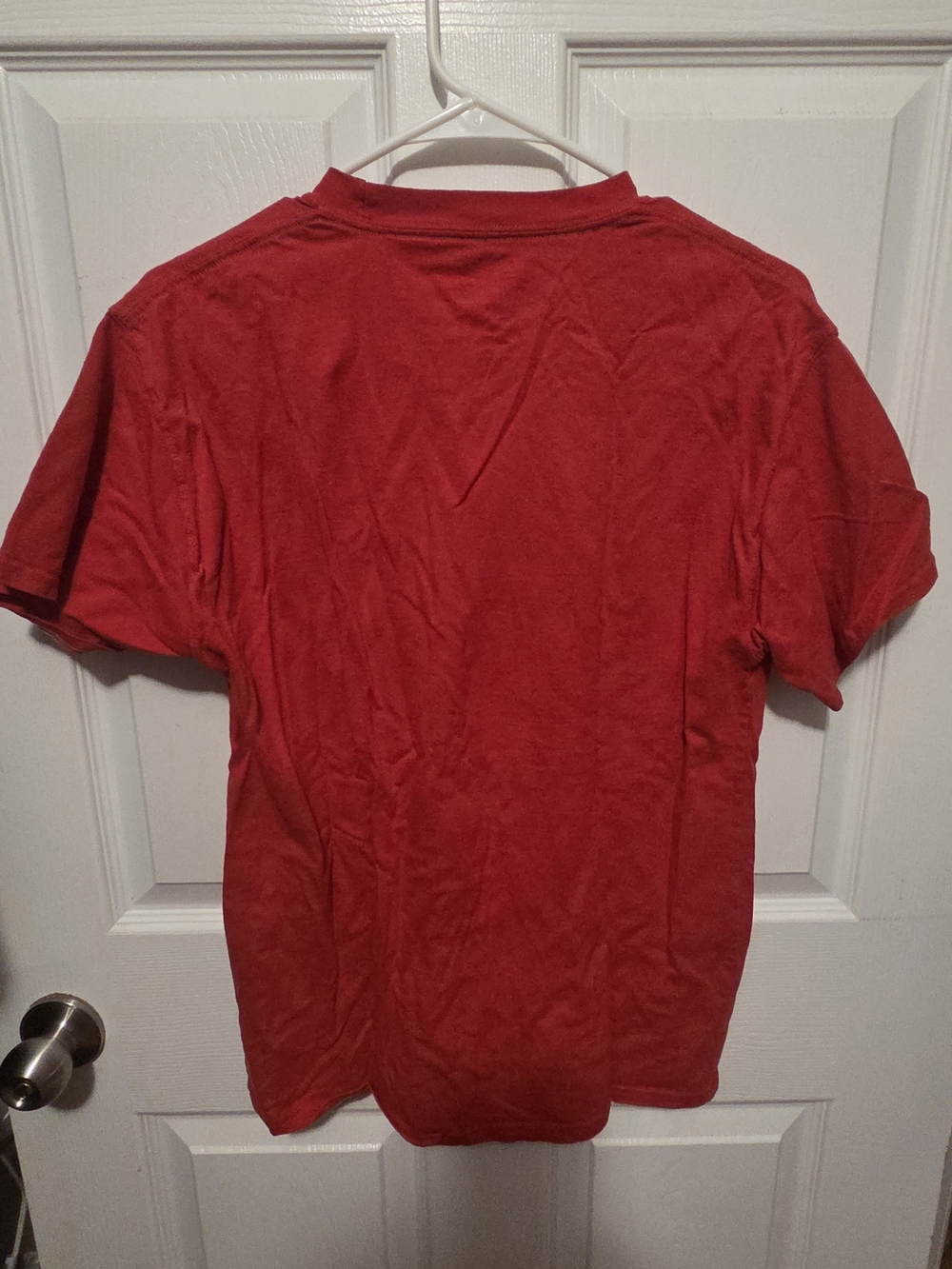 Champion Short Sleeve Crew Tee in Red with Small Logo - Picture 3 of 3